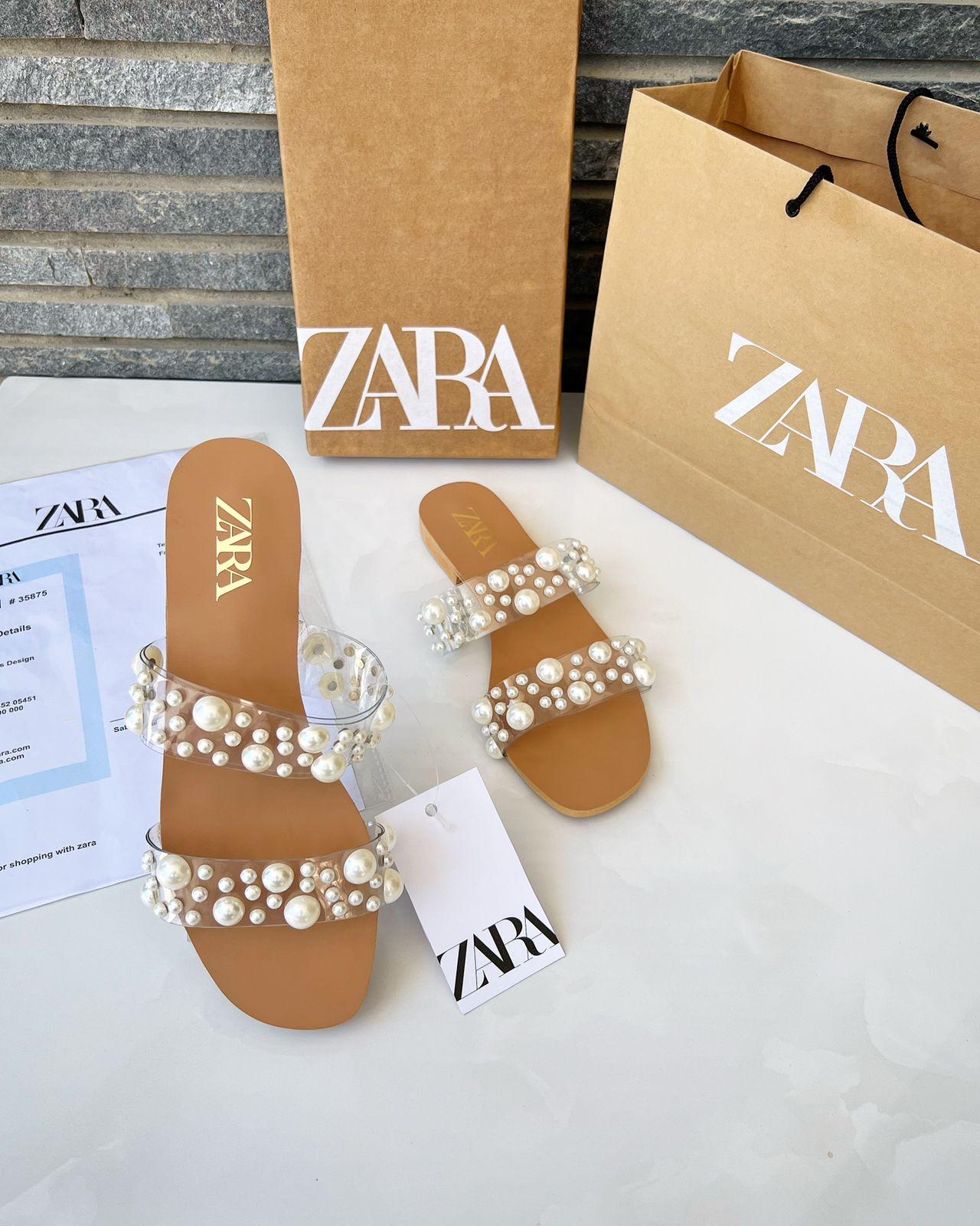 ZARA Original PEARLS Flat - Image 3