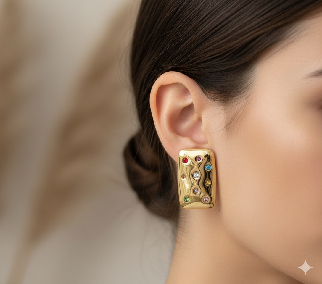 Sparkle Statement Earrings - Image 2